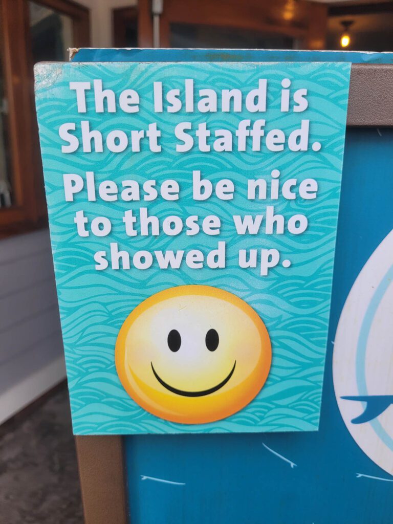 Short Staffed Sign